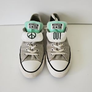 Converse Gray/ Mint Dbl Tongue Peace Out Sneaker 9